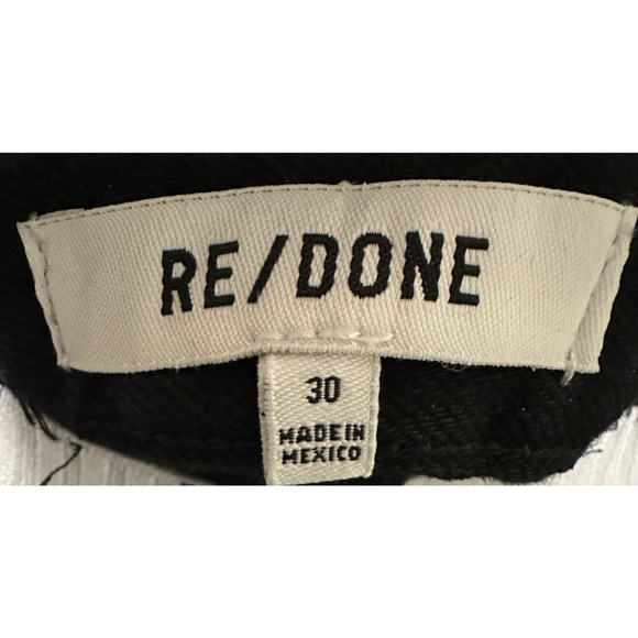RE/DONE Women 30 Low Rider Loose Jeans Black Flow Raw Hem - Picture 8 of 14